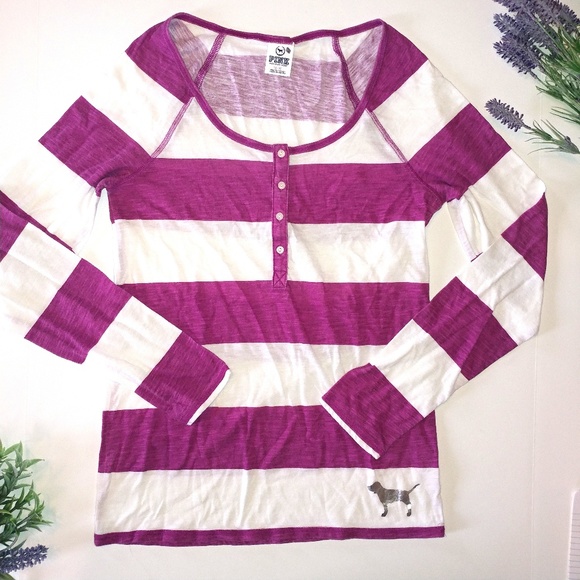 PINK Victoria's Secret Tops - PINK Victoria's Secret Striped Top Size Medium PINK Victoria's Secret Tops - PINK Victoria's Secret Striped Top Size Medium